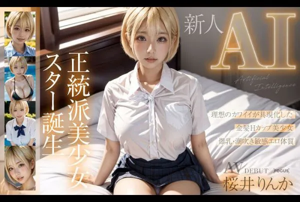 [AIFOCS-002] [New AI] Blonde H-cup beauty star Sakurai Rinka